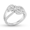 Thumbnail Image 4 of Diamond Ring 3/4 ct tw Round/Marquise/Baguette/Pear-shaped 14K White Gold