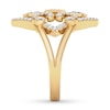 Thumbnail Image 2 of Diamond Ring 3/4 carat tw Princess/Pear-shaped/Round 14K Yellow Gold