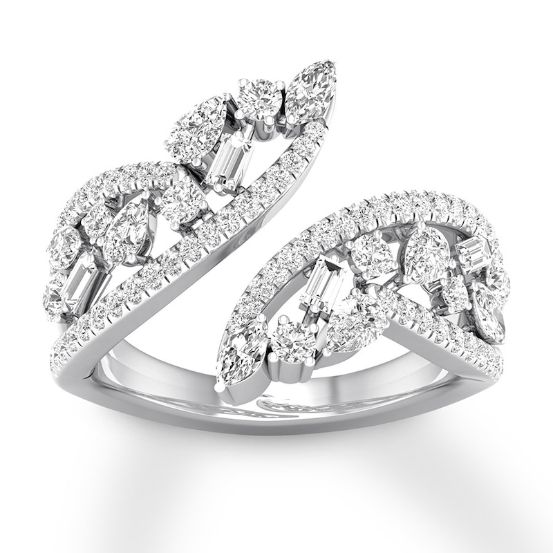 Diamond Ring 1 ct tw Pear-shaped/Marquise/Baguette 14K White Gold