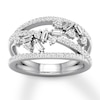Thumbnail Image 0 of Diamond Ring 3/4 carat tw Baguette/Round 14K White Gold