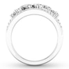Thumbnail Image 1 of Diamond Ring 3/4 carat tw Baguette/Round 14K White Gold