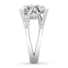 Thumbnail Image 2 of Diamond Ring 3/4 carat tw Baguette/Round 14K White Gold