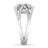 Thumbnail Image 2 of Diamond Ring 3/4 carat tw Baguette/Round 14K White Gold