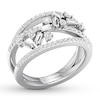 Thumbnail Image 3 of Diamond Ring 3/4 carat tw Baguette/Round 14K White Gold