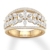 Thumbnail Image 0 of Diamond Ring 1-1/4 ct tw Marquise/Round 14K Yellow Gold