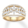 Thumbnail Image 0 of Diamond Ring 1-1/4 ct tw Marquise/Round 14K Yellow Gold