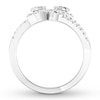 Diamond Ring 5/8 ct tw Pear-shaped/Round 14K White Gold