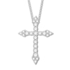 Thumbnail Image 0 of Diamond Cross Necklace 1 ct tw Round 14K White Gold
