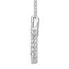 Thumbnail Image 2 of Diamond Cross Necklace 1 ct tw Round 14K White Gold