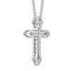 Thumbnail Image 3 of Diamond Cross Necklace 1 ct tw Round 14K White Gold