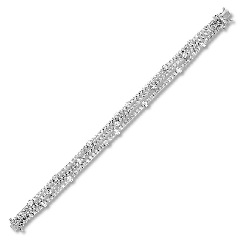 Main Image 1 of Diamond Bracelet 3-1/4 ct tw Round 14K White Gold