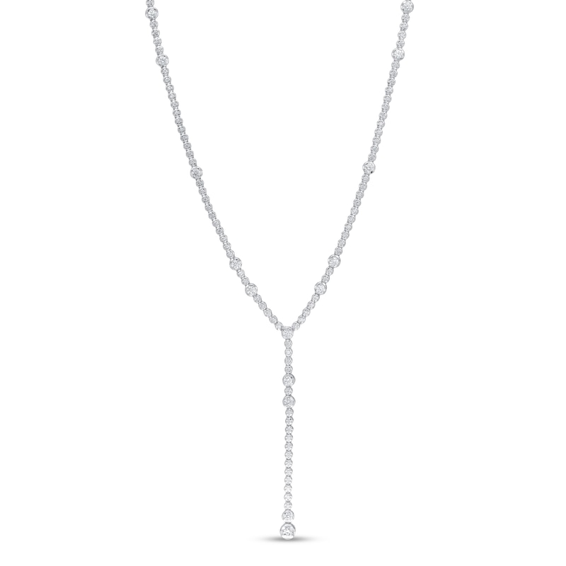 Main Image 1 of Diamond Lariat Necklace 2 1/8 ct tw 14K White Gold