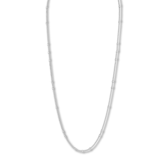 Diamond Necklace 334 ct tw Round 14K White Gold 31