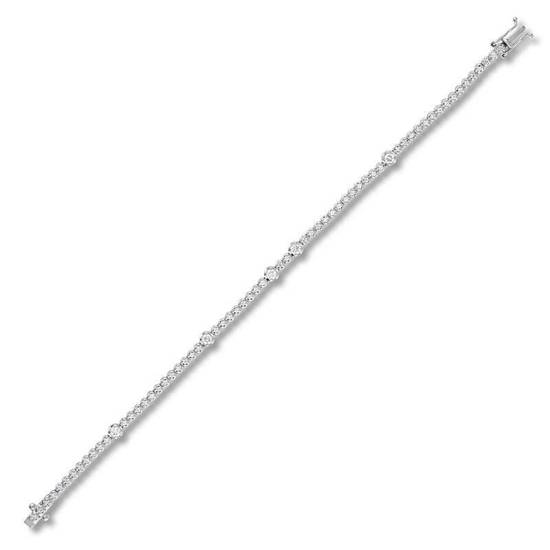 Diamond Bracelet 1 carat tw Round 14K White Gold