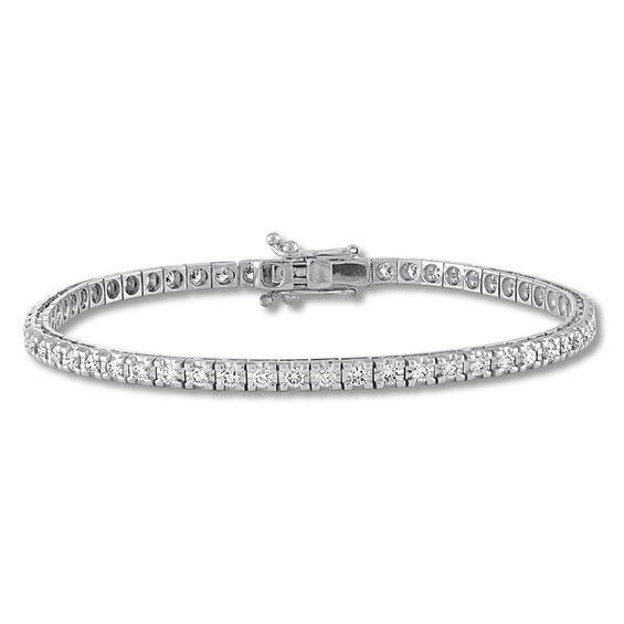 Diamond Bracelet 1 carat tw Round 14K White Gold Diamond Tennis Bracelets Bracelets