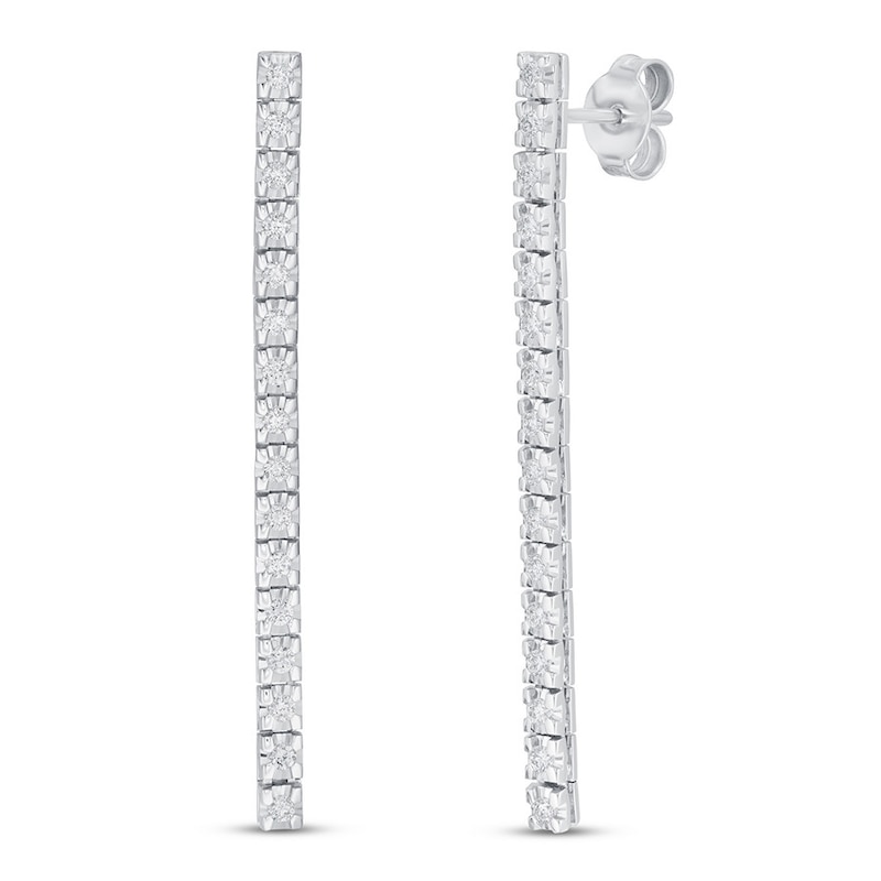 Main Image 1 of Diamond Earrings 7/8 ct tw Round-cut 14K White Gold
