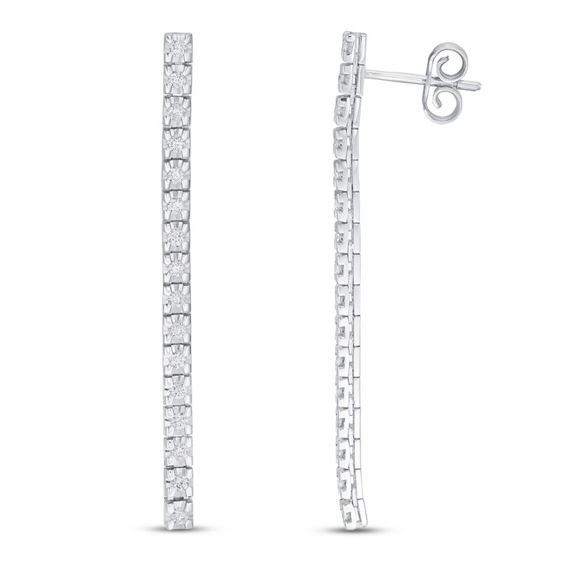 Main Image 2 of Diamond Earrings 7/8 ct tw Round-cut 14K White Gold