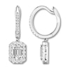 Diamond Dangle Earrings 1-1/2 ct tw 14K White Gold