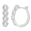 Thumbnail Image 0 of Diamond Hoop Earrings 1-1/2 ct tw Round 14K White Gold
