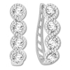 Thumbnail Image 2 of Diamond Hoop Earrings 1-1/2 ct tw Round 14K White Gold