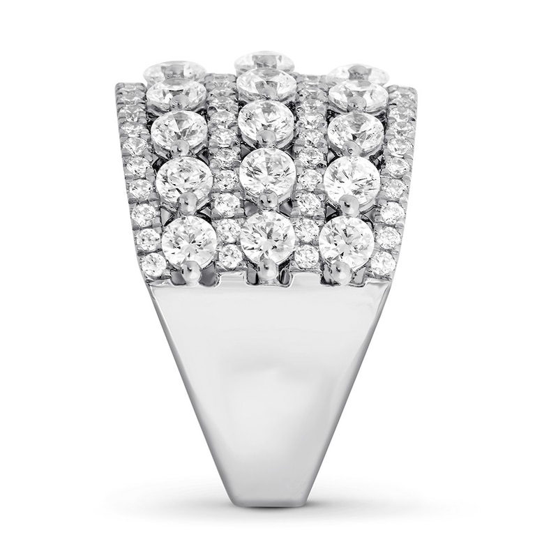 Diamond Anniversary Ring 3 carats tw Round 14K White Gold