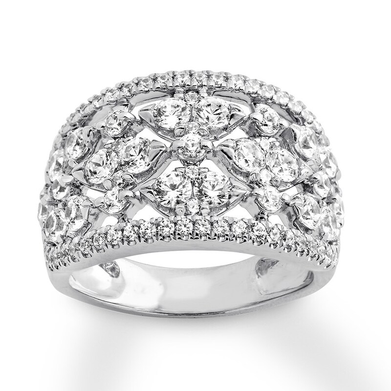 Diamond Anniversary Band 2 ct tw Round 14K White Gold