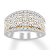Thumbnail Image 0 of Diamond Anniversary Ring 2-1/2 ct tw Round 14K Two-Tone Gold