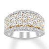 Thumbnail Image 0 of Diamond Anniversary Ring 2-1/2 ct tw Round 14K Two-Tone Gold