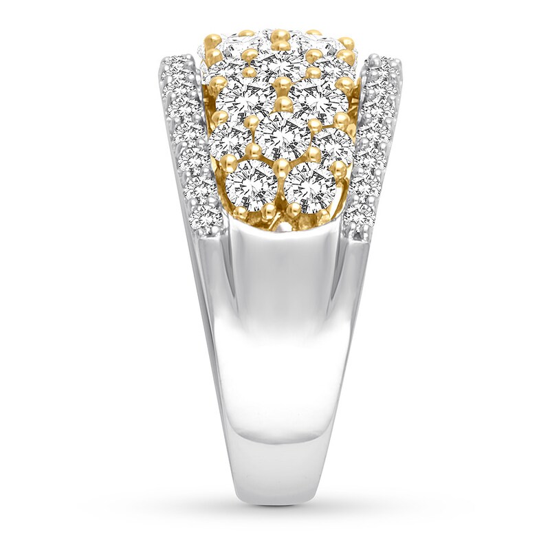 Diamond Anniversary Ring 2-1/2 ct tw Round 14K Two-Tone Gold