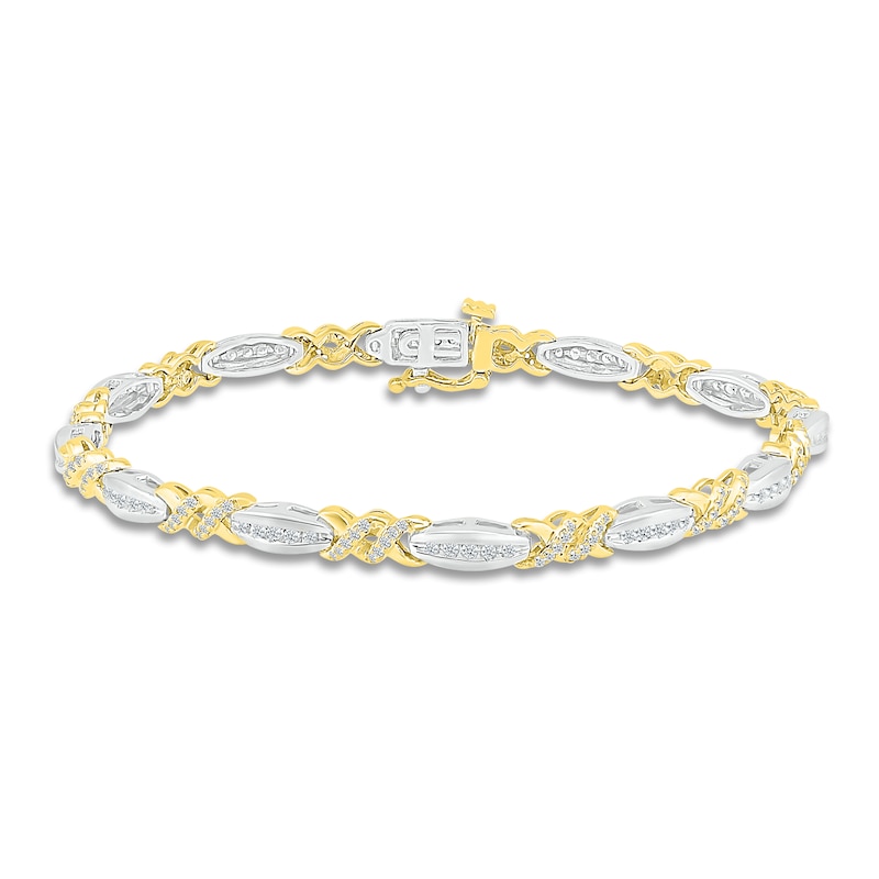 Diamond Bracelet 1 carat tw Round 14K Two-Tone Gold
