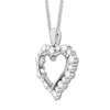 Thumbnail Image 3 of Diamond Heart Necklace 1 carat tw Round 14K White Gold