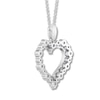Thumbnail Image 3 of Diamond Heart Necklace 1 carat tw Round 14K White Gold