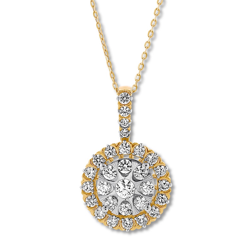 Diamond Necklace 1 carat tw 14K Two-Tone Gold