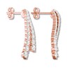 Thumbnail Image 3 of Diamond Earrings 2 carat tw Round 14K Rose Gold