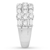 Thumbnail Image 3 of Diamond Anniversary Ring 2 carats tw Round/Baguette 14K Gold