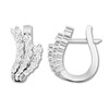 Thumbnail Image 1 of Diamond Hoop Earrings 1 carat tw Round 14K White Gold