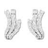 Thumbnail Image 2 of Diamond Hoop Earrings 1 carat tw Round 14K White Gold