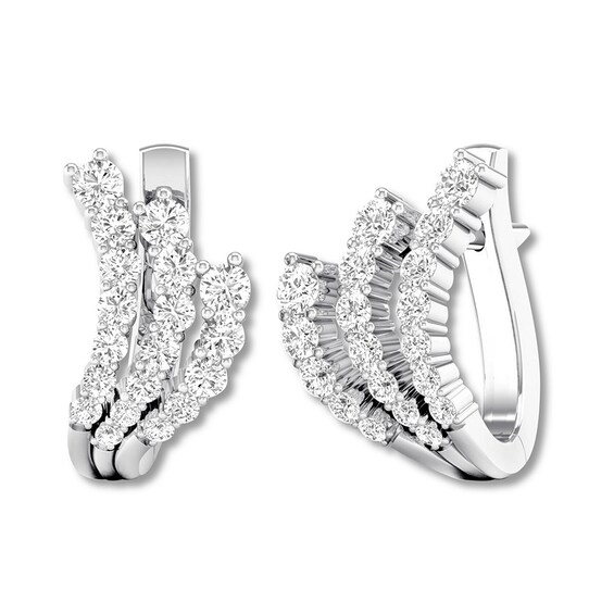 Jared jewelers diamond hoop earrings Clearance