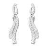 Diamond Drop Earrings 1-1/2 carat tw Round 14K White Gold