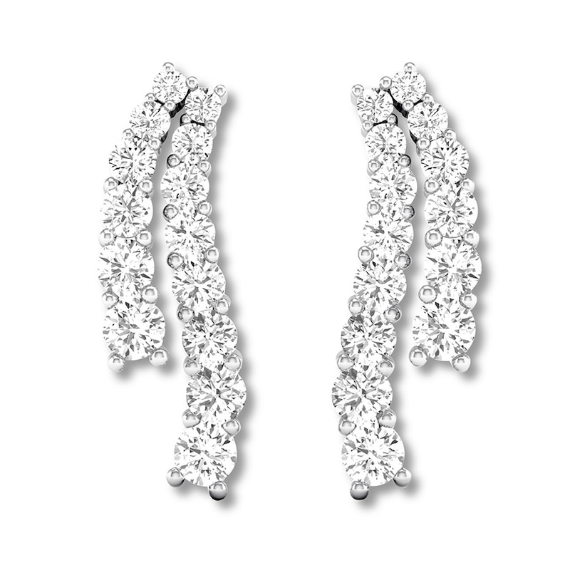 Diamond Earrings 1-1/4 ct tw Round 14K White Gold