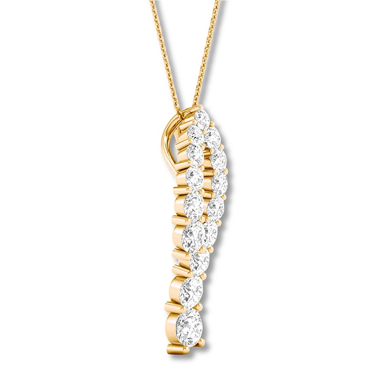 Diamond Necklace 1 carat tw Round 14K Yellow Gold