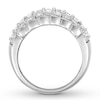 Thumbnail Image 2 of Diamond Anniversary Ring 2 ct tw Round/Baguette 14K White Gold