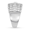 Thumbnail Image 3 of Diamond Anniversary Ring 2 ct tw Round/Baguette 14K White Gold
