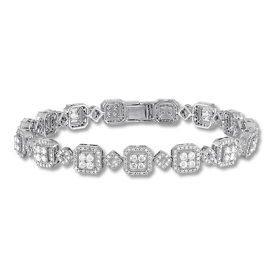 Diamond Bracelet 2-7/8 ct tw Round-cut 14K White Gold | Jared