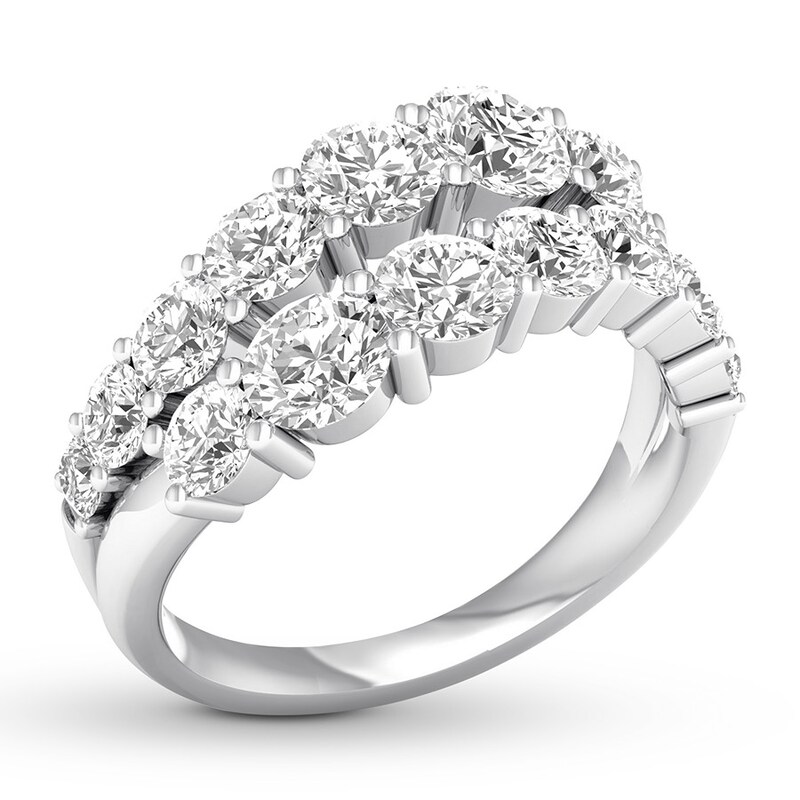 Diamond Ring 2-1/2 carats tw Round 14K White Gold