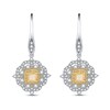 Thumbnail Image 0 of Diamond Earrings 1 5/8 ct tw Round/Cushion Two-Tone Gold