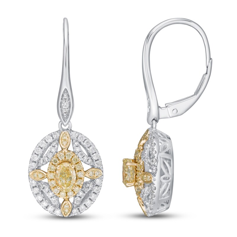 Main Image 2 of Diamond Earrings 7/8 ct tw Round 14K White Gold