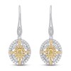 Thumbnail Image 3 of Diamond Earrings 7/8 ct tw Round 14K White Gold