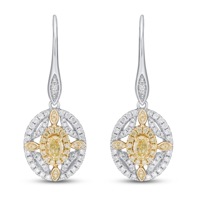 Main Image 3 of Diamond Earrings 7/8 ct tw Round 14K White Gold