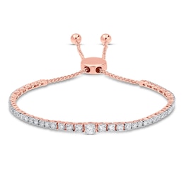 Diamond Bolo Bracelet 2 ct tw 14K Rose Gold